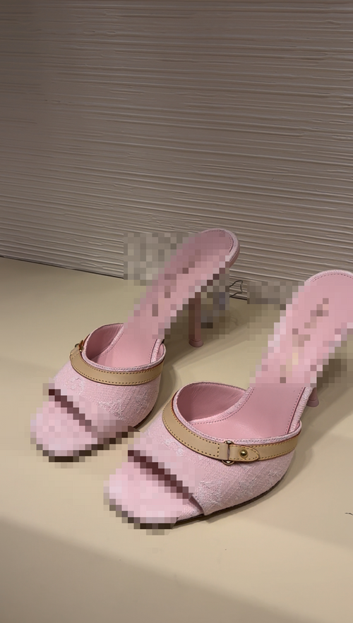 Pink Demin iv heel