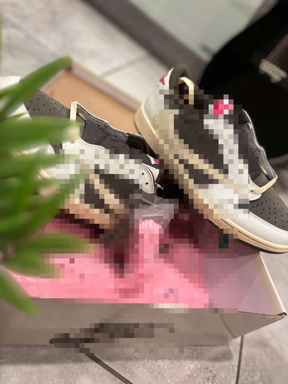 kravis zcott x Air wordan 1 Low OG TD 'Reverse Mocha'